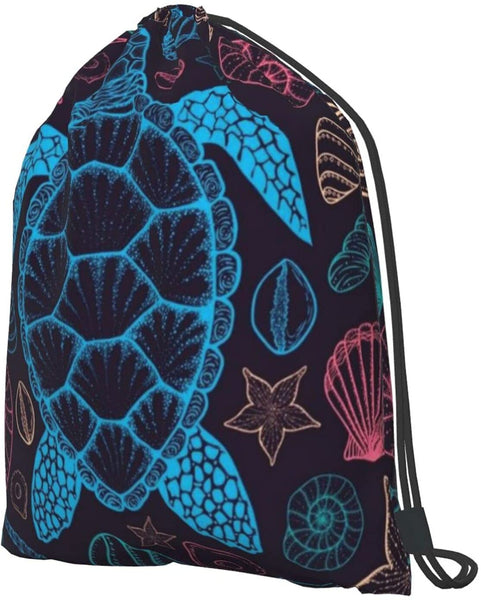 Turtle Shell Drawstring Backpack