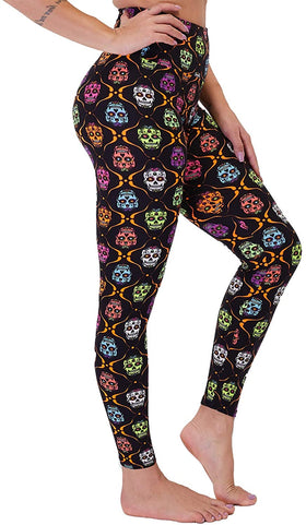 High Waist Skull Leggings
