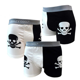Skull Boxer Briefs Underwear for Men 3-Pack