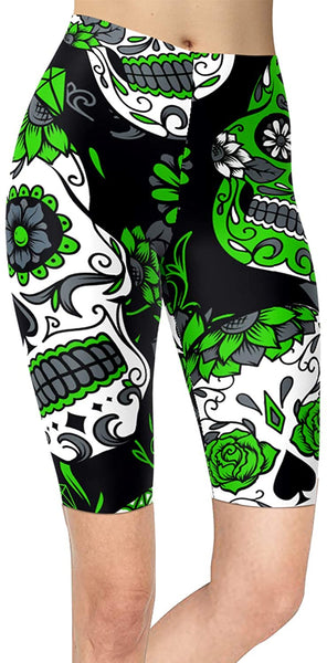 Women Sugar Skull Shorts Leggings