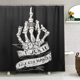 Skull Finger Shower Curtain With12 Hooks 72x72 inch