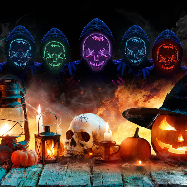 Skull Purge LED Light Up Mask
