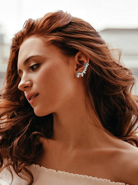 Skull Ear Cuff Layered Piercing Earrings