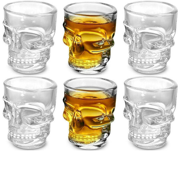 Set of 6 Skull Face Shot Glasses