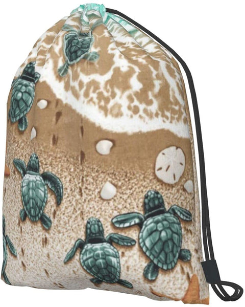 Baby Sea Turtle Drawstring Backpack