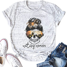 Witchy Woman Skull Tshirt