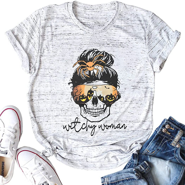 Witchy Woman Skull Tshirt