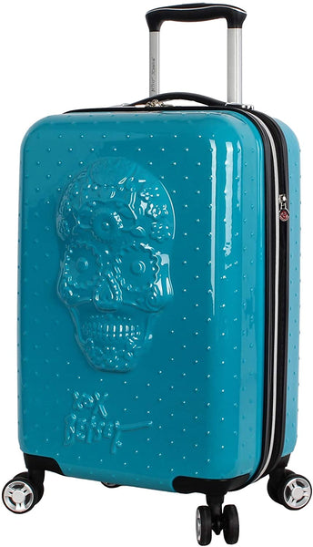 Sugar Skull 20 Inch Carry On - Expandable (ABS + PC) Hardside Luggage