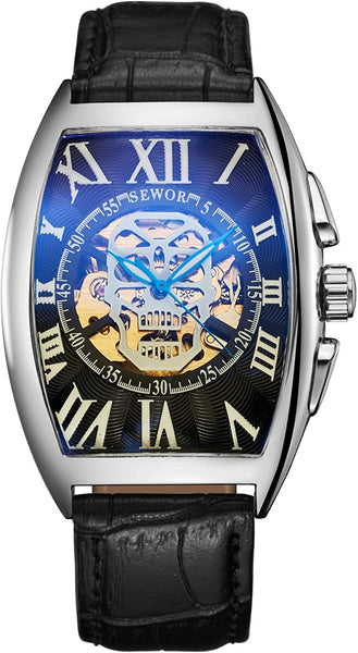 Men Skull Skeleton Mechanical Wrist Watch