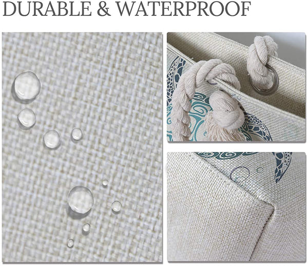 Large Sea Turtle Canvas Tote Bag