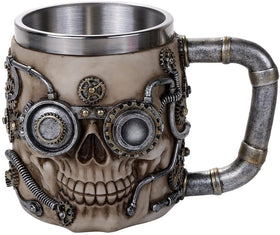 Steampunk Mechanical Skull Mug