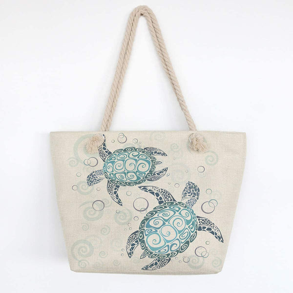 Large Sea Turtle Canvas Tote Bag