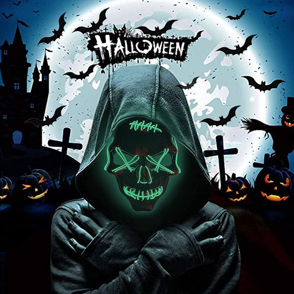 Skull Purge LED Light Up Mask