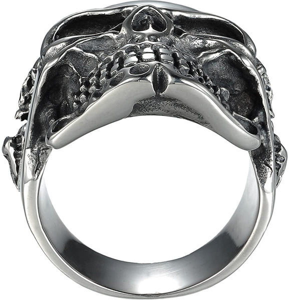 Skull Biker Stainless Steel Men Ring