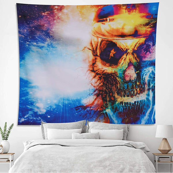 Psychedelic Skull Wall Tapestry 51.2ʺ x 59.1ʺ