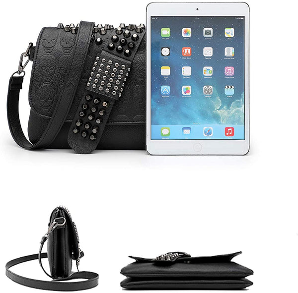 Gothic Skull Rivet Cross Body Bag