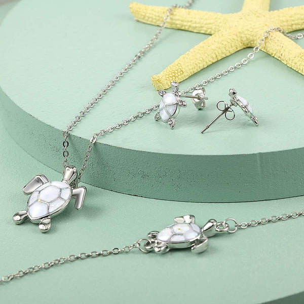 3 Piece Turtle Adjustable Jewelry Set