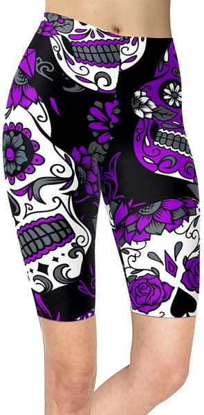 Women Sugar Skull Shorts Leggings
