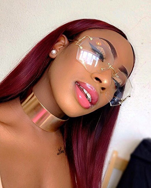 Secret Over-sized Rimless Sunglasses For Women