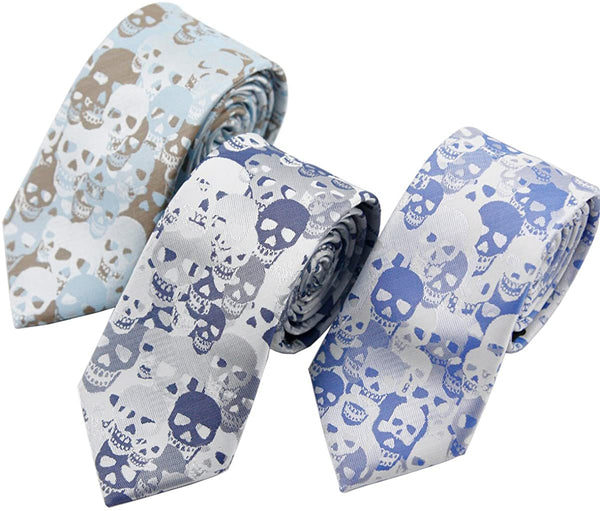 3PCS Skull Necktie