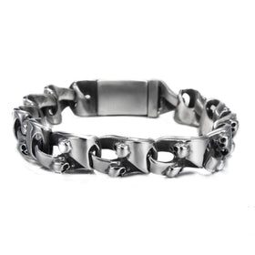 Men's Bracelet Skull Titanium Steel Link Bracelet