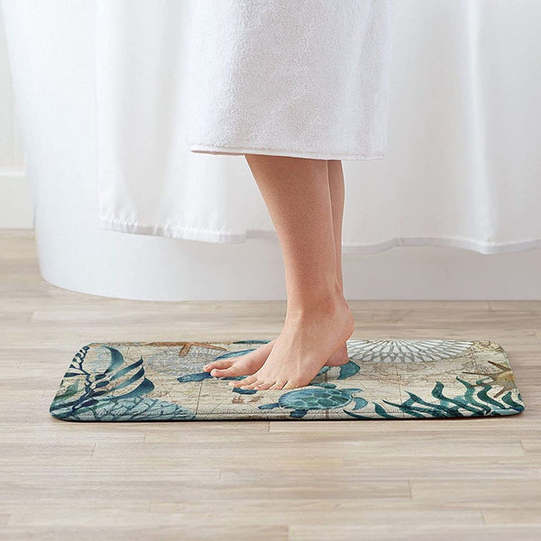 Sea Turtle Anti-Slip Mat 23.5"L x 15.7"W