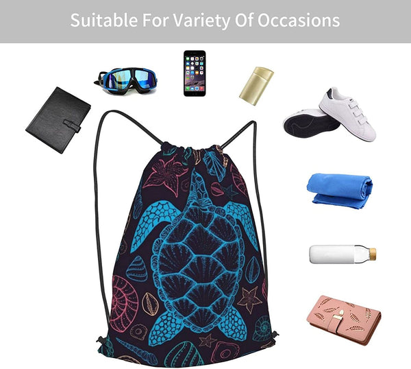 Turtle Shell Drawstring Backpack