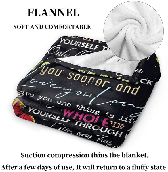 To My Wife Sea Turtle Comfort Flannel Fleece Blanket 80"X60"