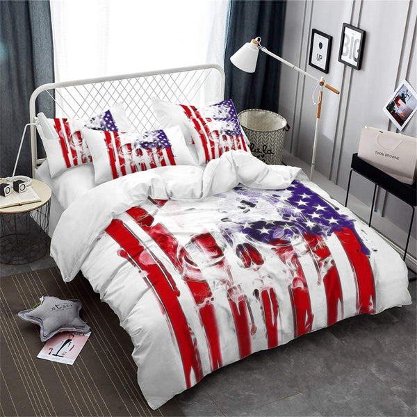 3Pcs Skull Flag Duvet Set