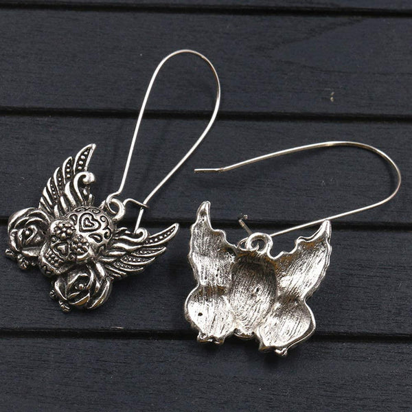 Butterfly Skull Dangle Earrings