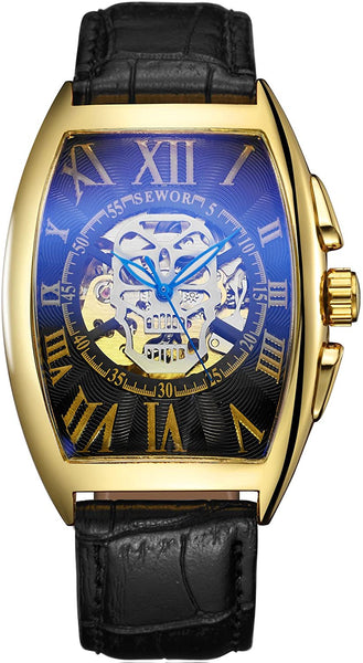 Men Skull Skeleton Mechanical Wrist Watch