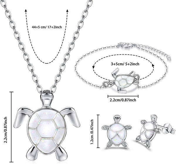 3 Piece Turtle Adjustable Jewelry Set