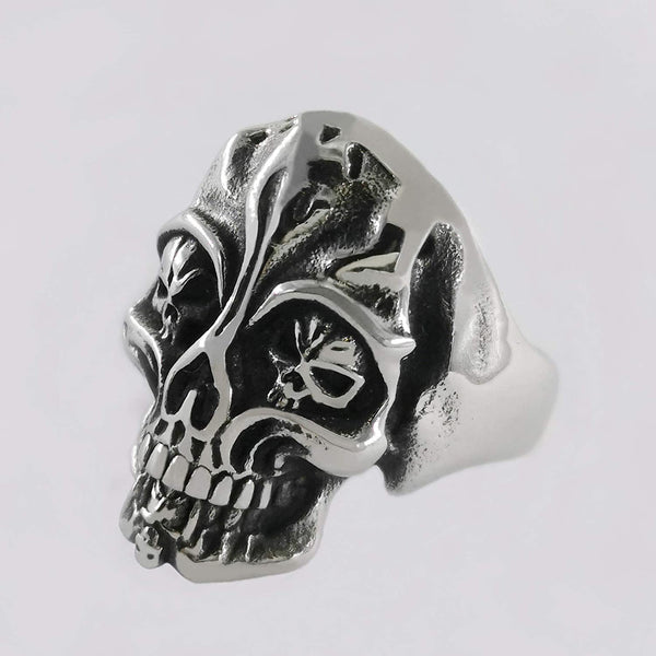 Stainless Steel Skull Ring Warrior Ring
