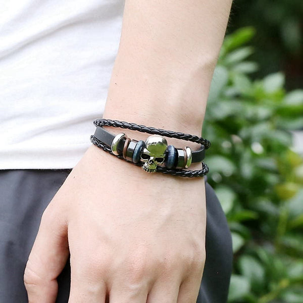 Skull Handmade Braided Rope Bracelet
