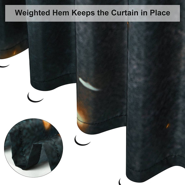 Horror Skull Shower Curtain with 12 Hooks