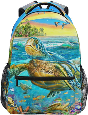 Sea Turtle Backpack Daypack Travel Bag