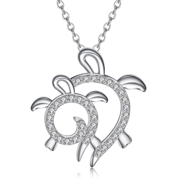 Sea Turtle Crystal Pendant Necklace