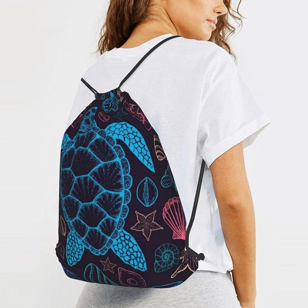 Turtle Shell Drawstring Backpack