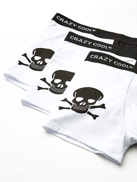 Skull Boxer Briefs Underwear for Men 3-Pack
