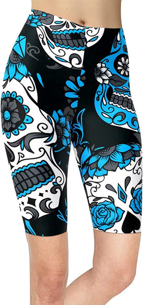 Women Sugar Skull Shorts Leggings