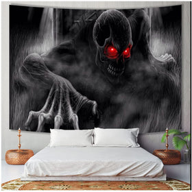 Skull Tapestry Grim Reaper Tapestry (51.2x 59.1 inch)