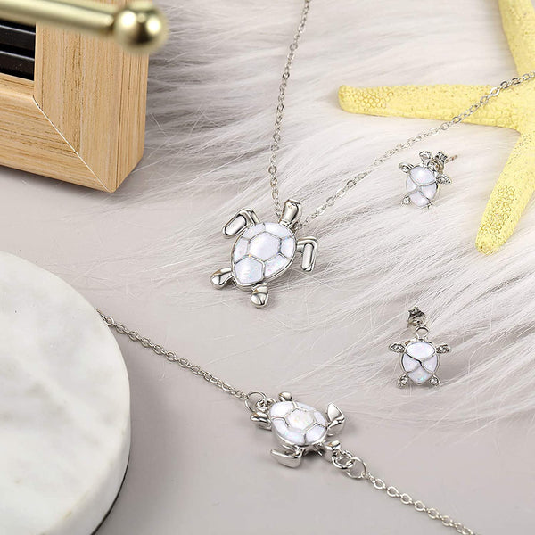 3 Piece Turtle Adjustable Jewelry Set