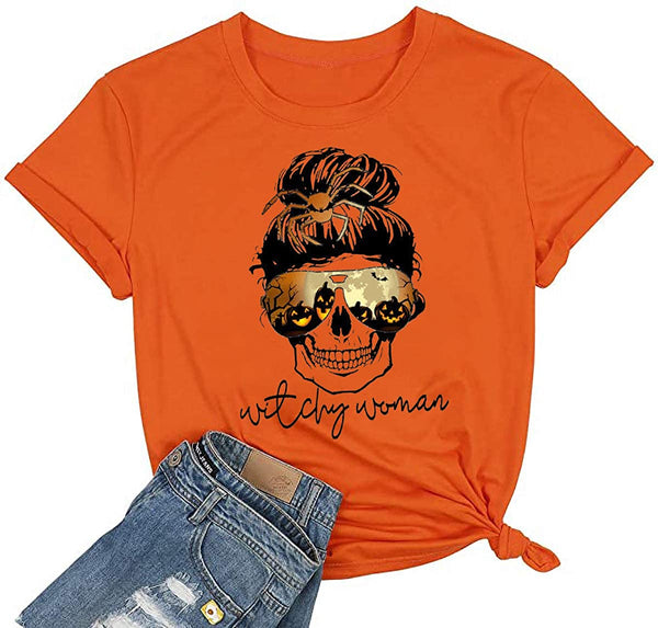 Witchy Woman Skull Tshirt