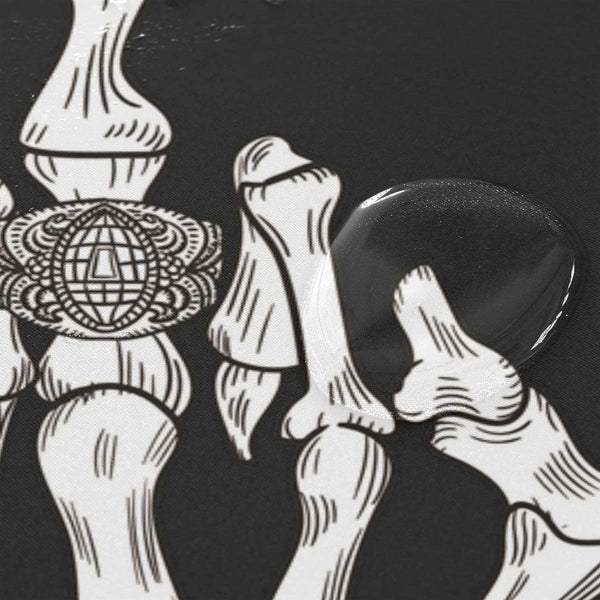 Skull Finger Shower Curtain With12 Hooks 72x72 inch