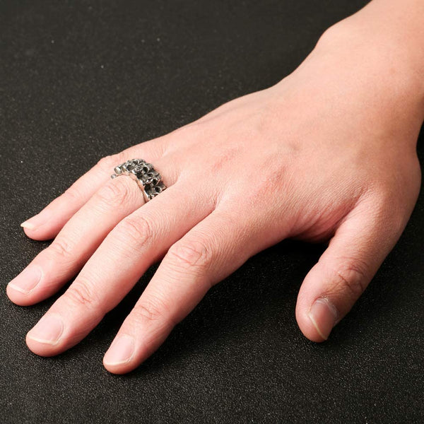 Men Gothic Stainless Steel Skull Head Ring