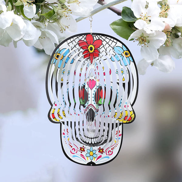 Skull Wind Chime Spinner