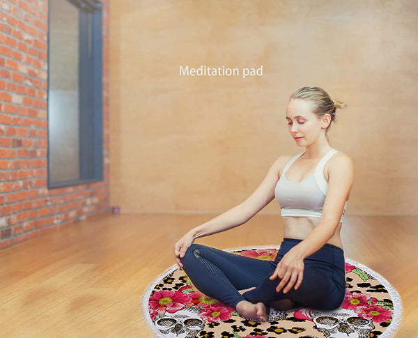 Skull Pattern 59 inch Large Round Towel