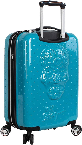 Sugar Skull 20 Inch Carry On - Expandable (ABS + PC) Hardside Luggage