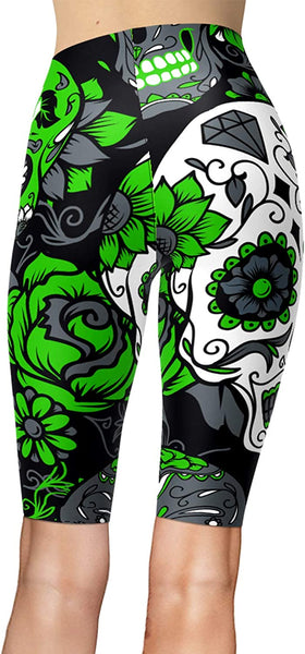 Women Sugar Skull Shorts Leggings