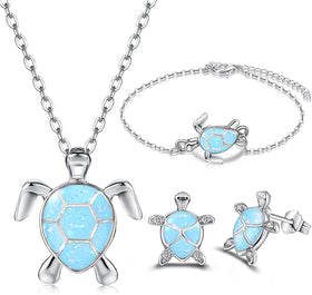 3 Piece Turtle Adjustable Jewelry Set